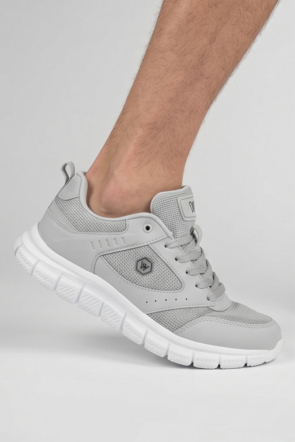 AEROSTRIDE Flex Ultra Comfort Max Buz Gri Unisex Spor Ayakkabı Hafif Nefes Alabilen Günlük Rahat Yürüyüş Sneaker