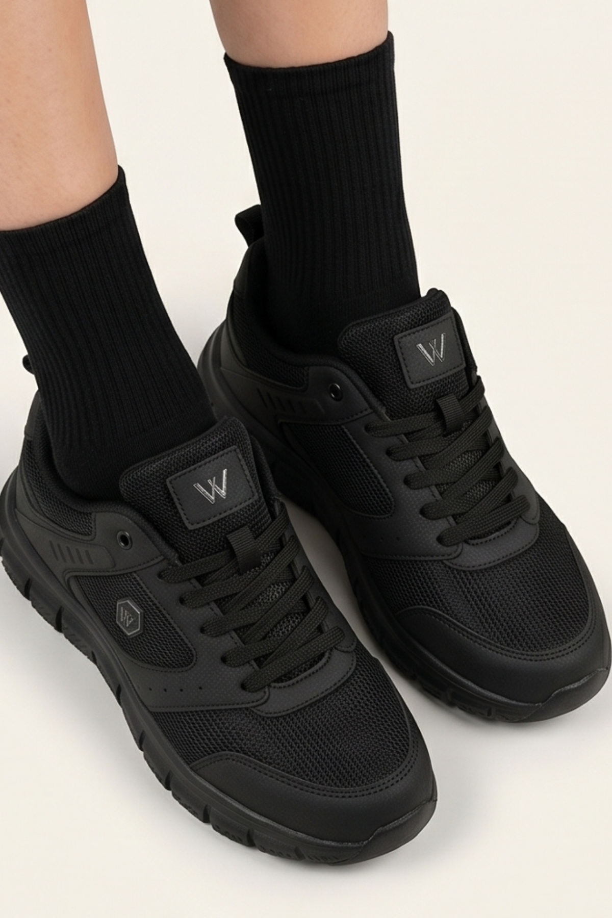 AEROSTRIDE Flex Ultra Comfort Max Siyah Unisex Spor Ayakkabı Hafif Nefes Alabilen Günlük Rahat Yürüyüş Sneaker