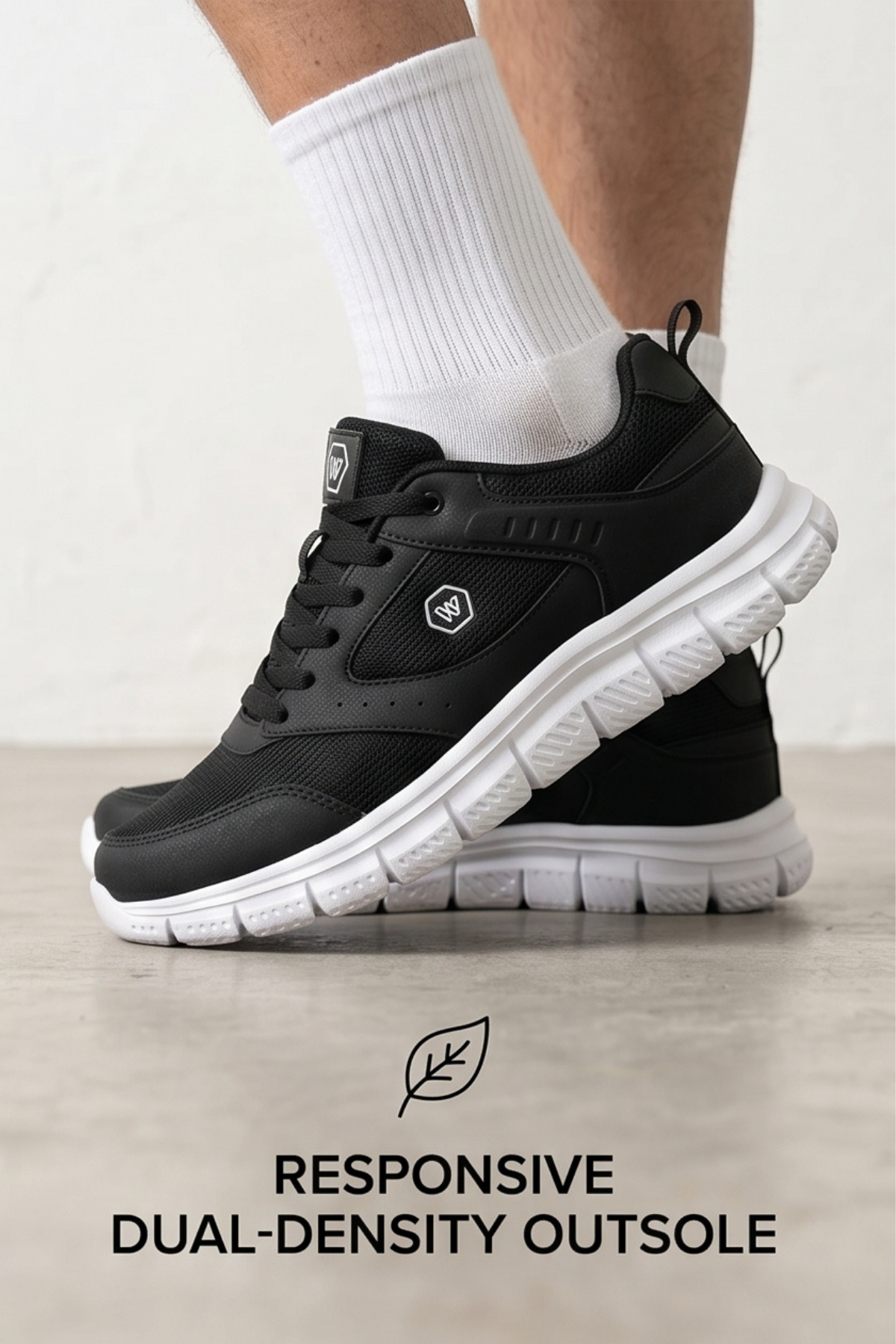 AEROSTRIDE Flex Ultra Comfort Max Siyah Beyaz Unisex Spor Ayakkabı Hafif Nefes Alabilen Günlük Rahat Yürüyüş Sneaker