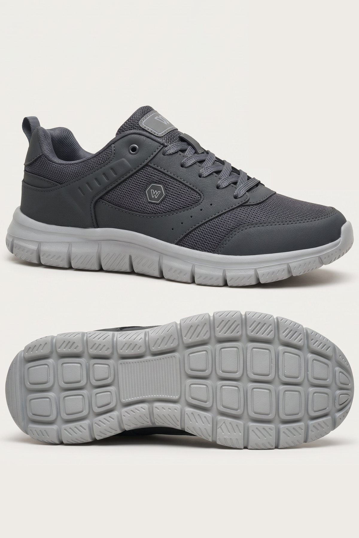 AEROSTRIDE Flex Ultra Comfort Max Füme-Gri Unisex Spor Ayakkabı Hafif Nefes Alabilen Günlük Rahat Yürüyüş Sneaker