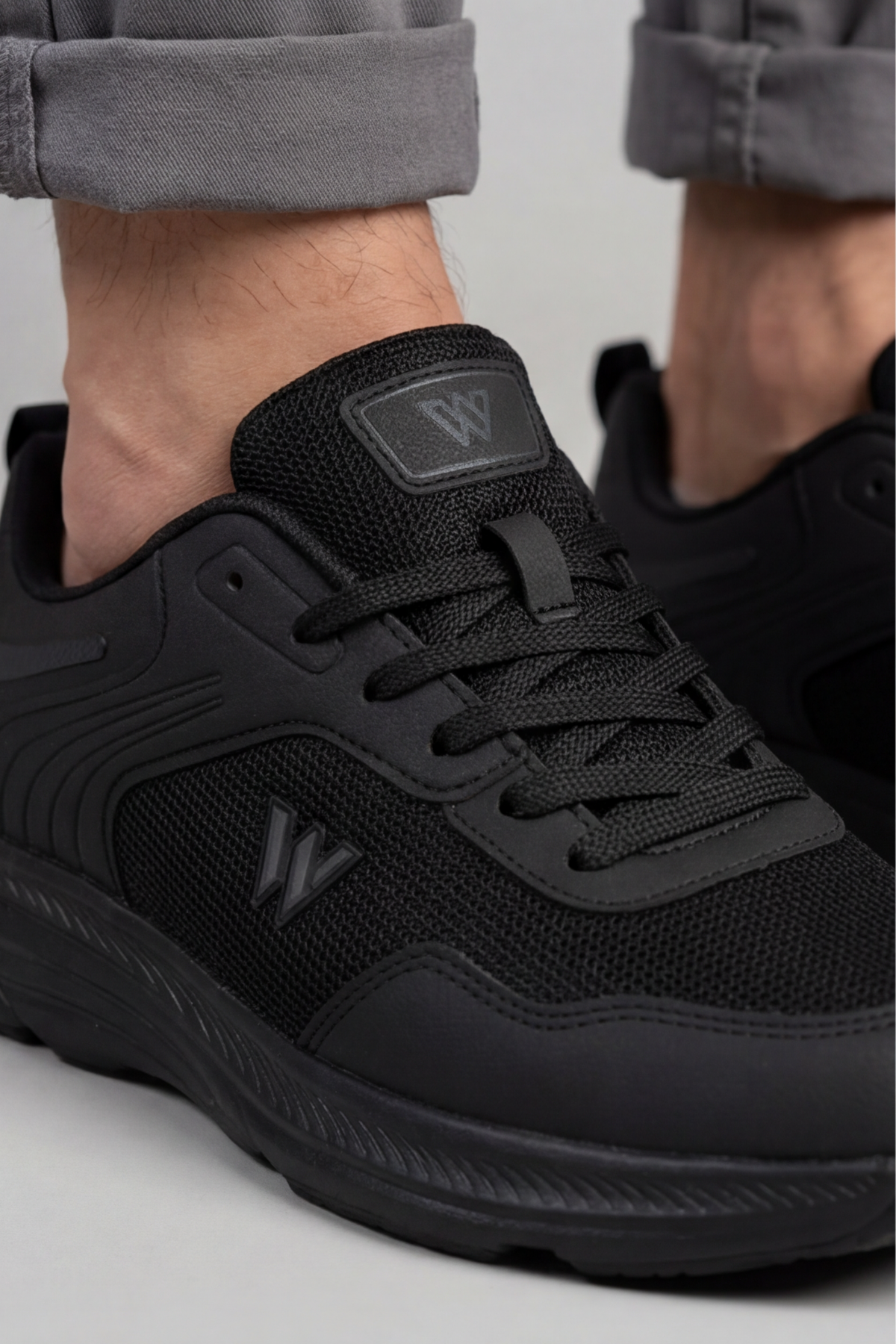 Comfy Step Siyah Günlük Spor Sneaker – Kaymaz Taban Konfor Serisi Erkek Ayakkabı 