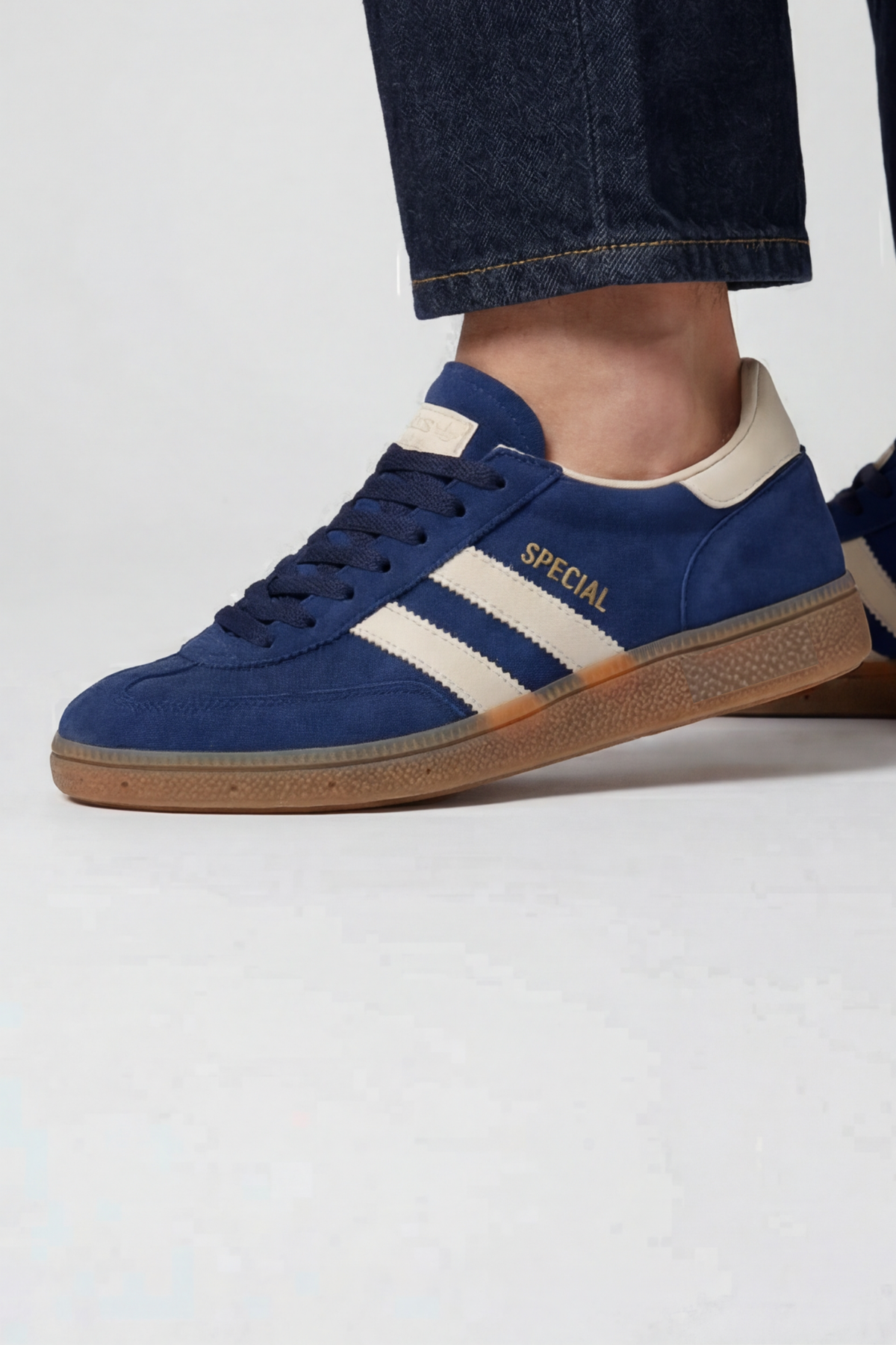 Timeless Classic Beyaz Lacivert-Bej Premium Konfor & Zamansız Stil Günlük Unisex Sneaker Ayakkabı