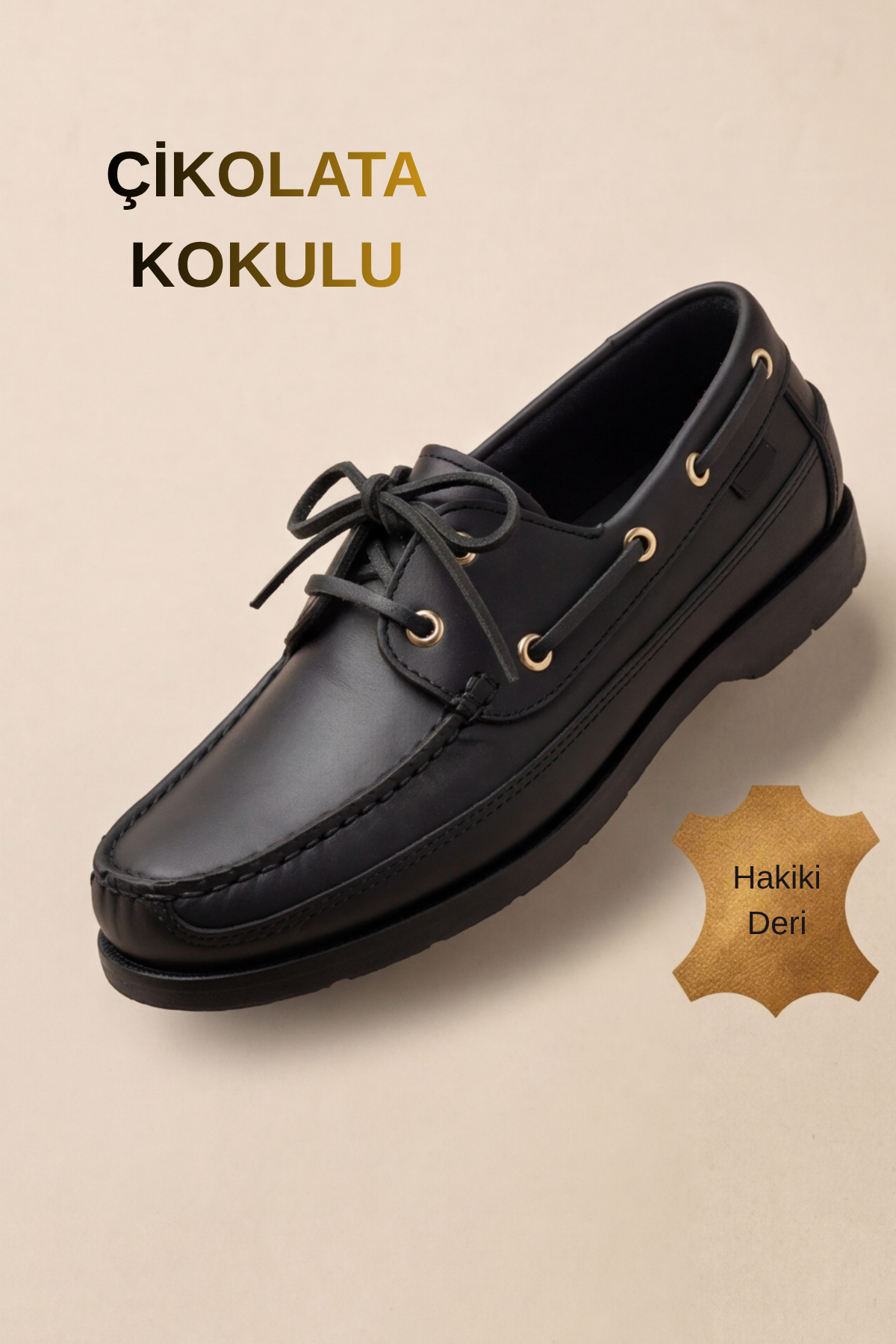Royal Marine Siyah Premium Deri Erkek Loafer - El İşçiliği Özel Tasarım Klasik Gemi Ayakkabısı (Boat Shoe) Serisi