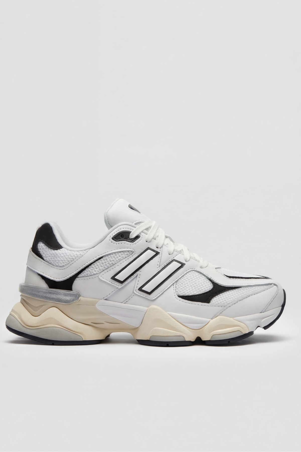Cloud-Strut Retro-Modern Unisex Sneaker - Yüksek Tabanlı, Nefes Alabilen File Panelli Beyaz Siyah Günlük Spor Ayakkabı ve Yürüyüş Serisi