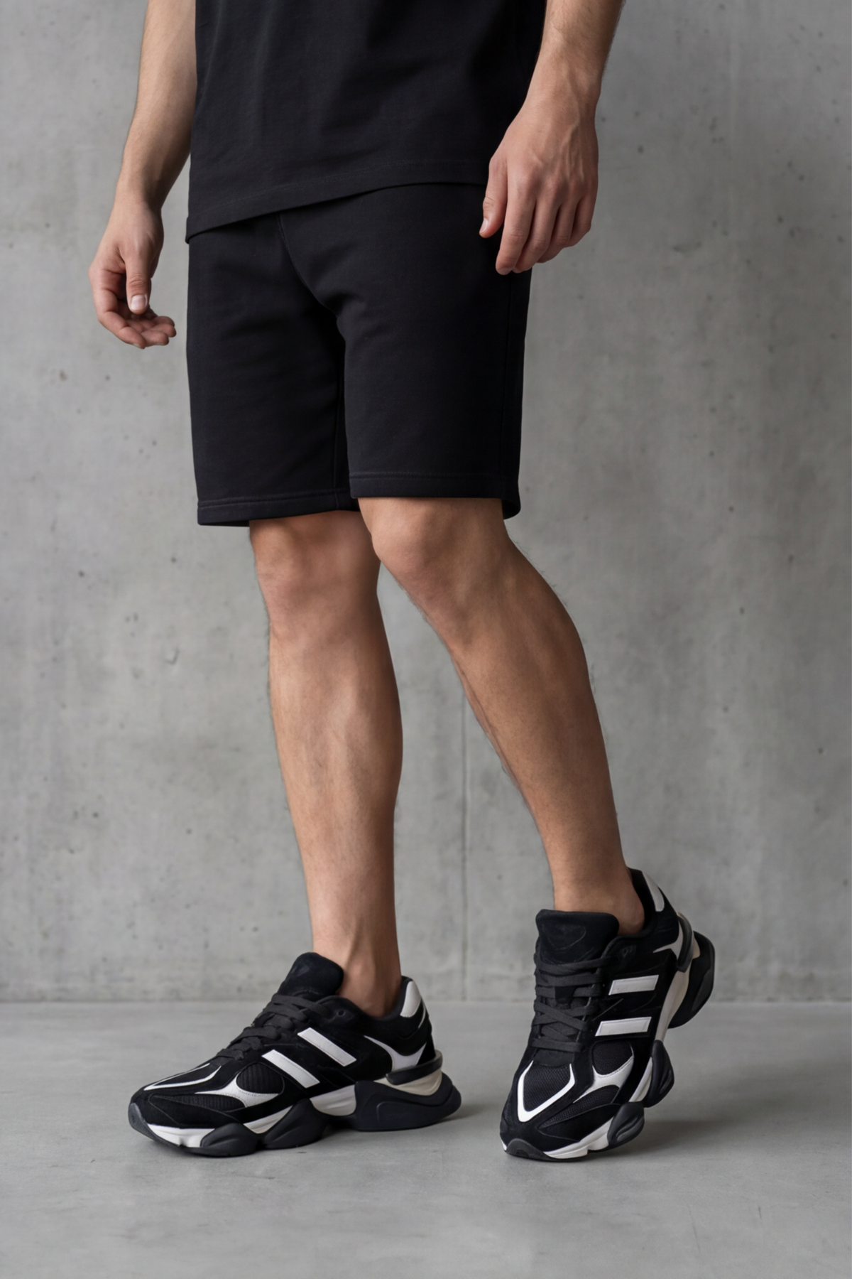 Cloud-Strut Retro-Modern Unisex Sneaker - Yüksek Tabanlı, Nefes Alabilen File Panelli Siyah Beyaz Günlük Spor Ayakkabı ve Yürüyüş Serisi