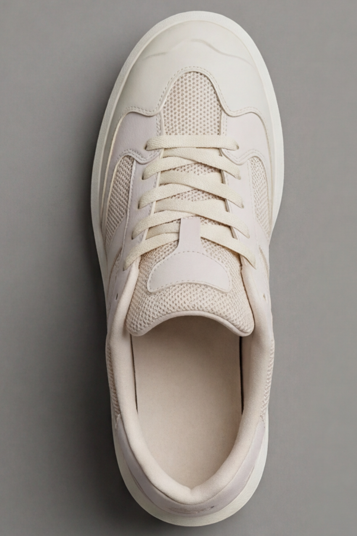 Urban-Strike Hybrid Beyaz Unisex Sneaker - Yüksek Tutuşlu Dalgalı Tabanlı ve Nefes Alabilen File Detaylı Günlük Spor Ayakkabı