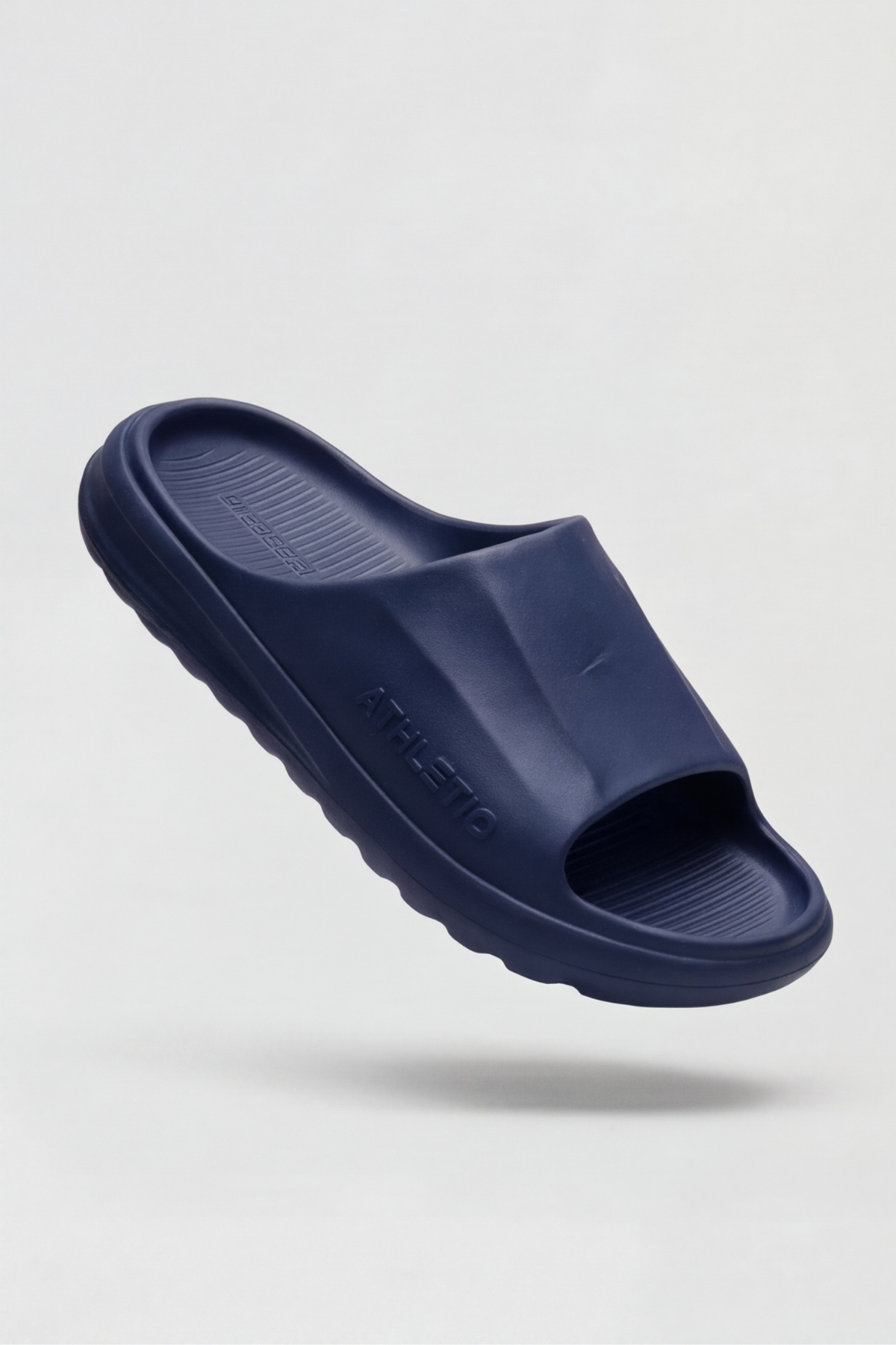 Athletic Comfort-Soft Serisi - Lacivert Anatomik Tabanlı, Ultra Hafif ve Esnek Erkek Plaj, Havuz, Ev, Banyo ve Günlük Kullanım Terliği: Yüksek Yastıklamalı Kaymaz Taban Tasarımı Terlik