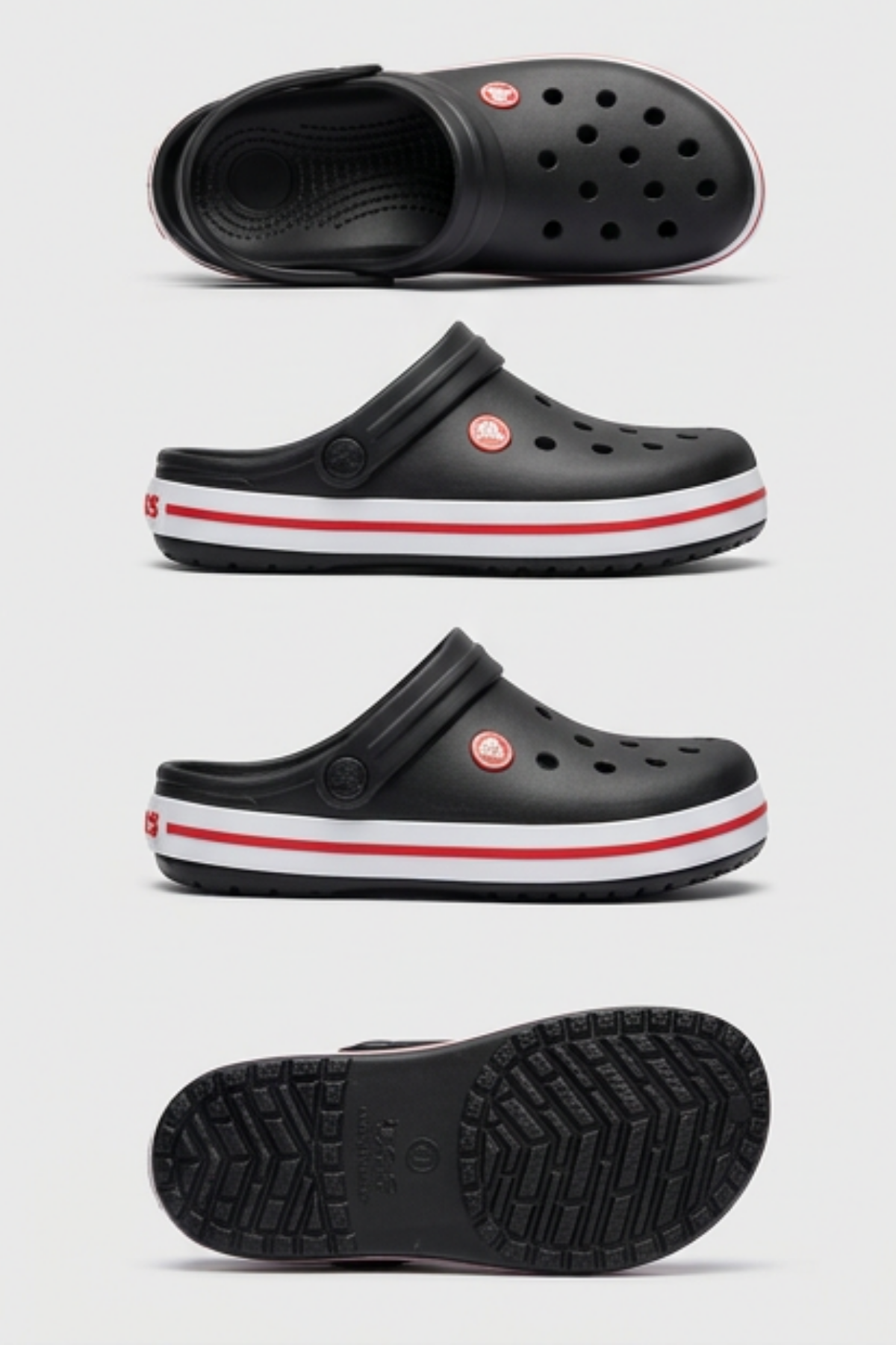 Iconic Shadow Unisex Clog Serisi - Siyah Renk Grafik Baskılı, Anatomik İç Tabanlı ve Hareketli Topuk Bantlı Ultra Hafif Plaj, Havuz ve Ev Terliği