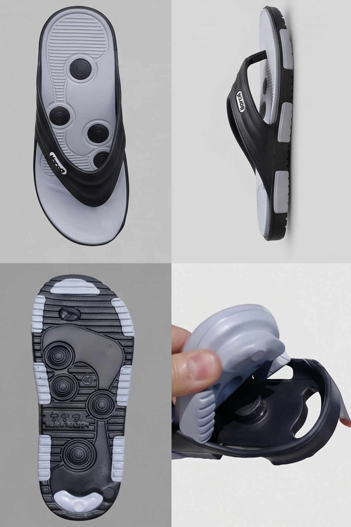 TwinSole-Flex Çift Katmanlı Anatomik Tabanlı Kaymaz ve Esnek Erkek Parmak Arası Terlik Plaj ve Günlük Terlik