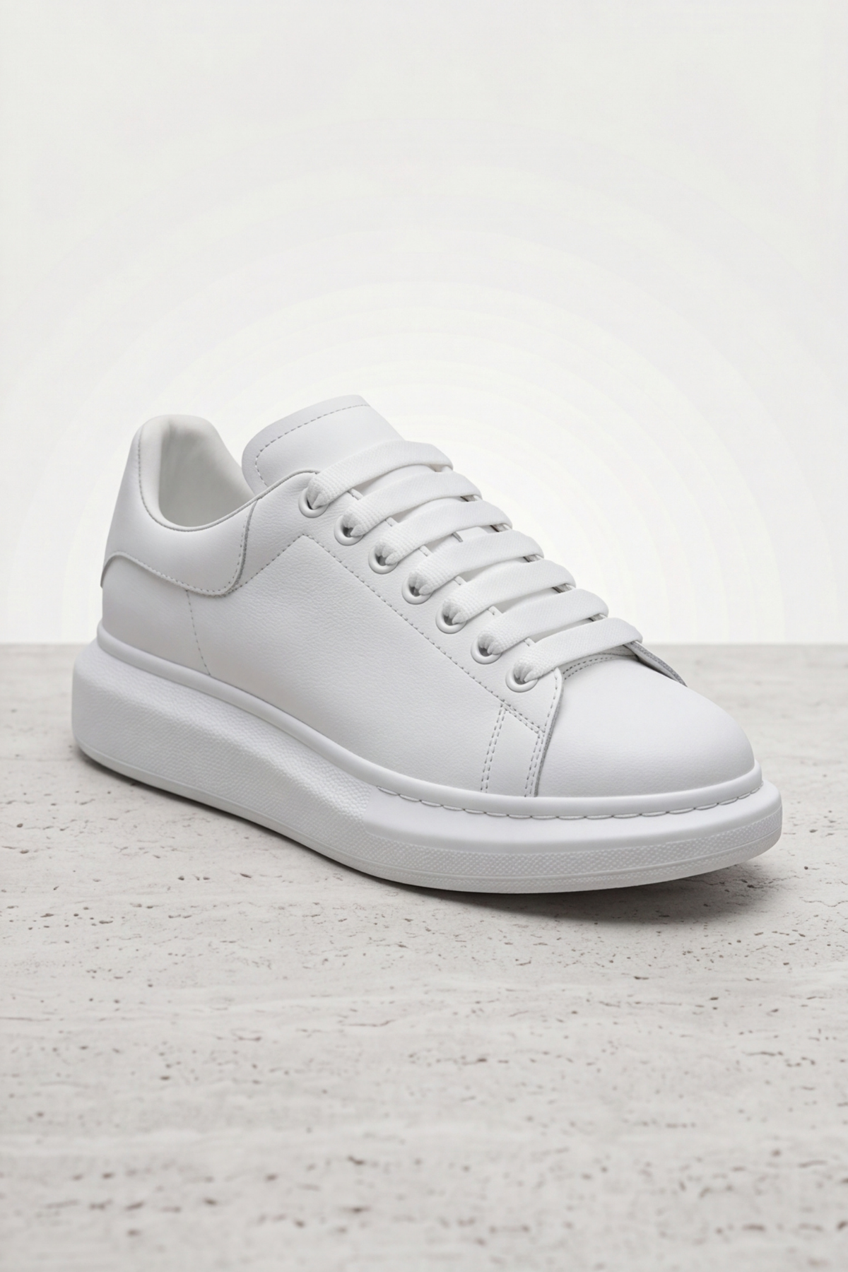 LiaQuenn - Rahat ve Hafif Yüksek Tabanlı Yürüyüş Günlük Spor Giy Çık Unisex Beyaz Sneaker Ayakkabı