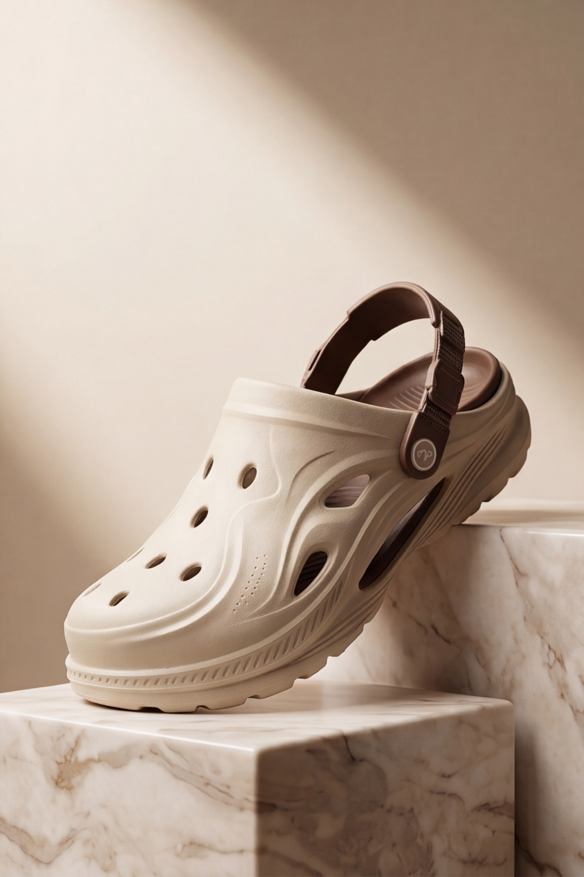 Terra Strata: Erkek Çift Tabanlı Bej-Kahverengi Comfort Clog Erkek Terlik - Tokalı Arka Bantlı Spor Sandalet, Havuz, Plaj ve Günlük Doğa Yürüyüşü Anatomik Terliği