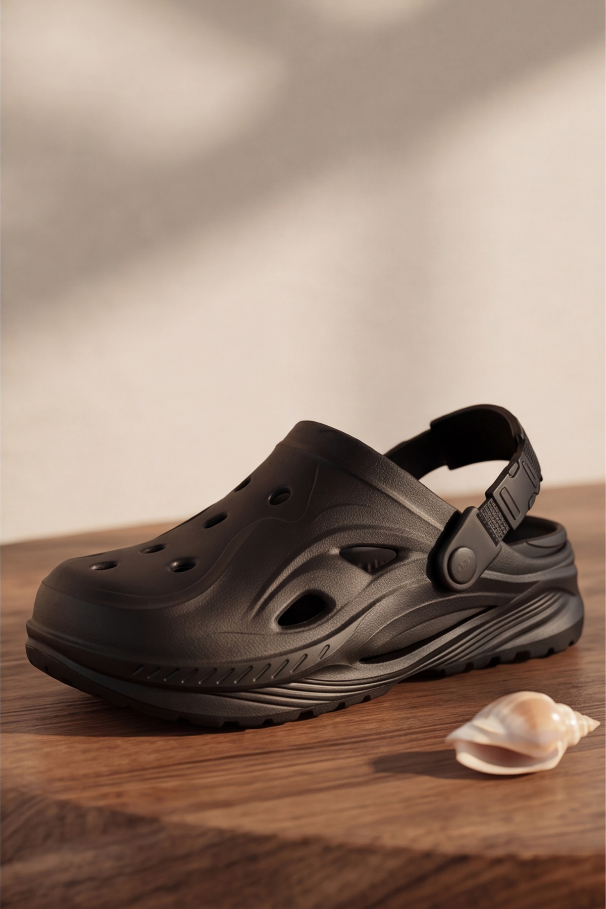 Terra Strata: Erkek Çift Tabanlı Siyah Comfort Clog Erkek Terlik - Tokalı Arka Bantlı Spor Sandalet, Havuz, Plaj ve Günlük Doğa Yürüyüşü Anatomik Terliği