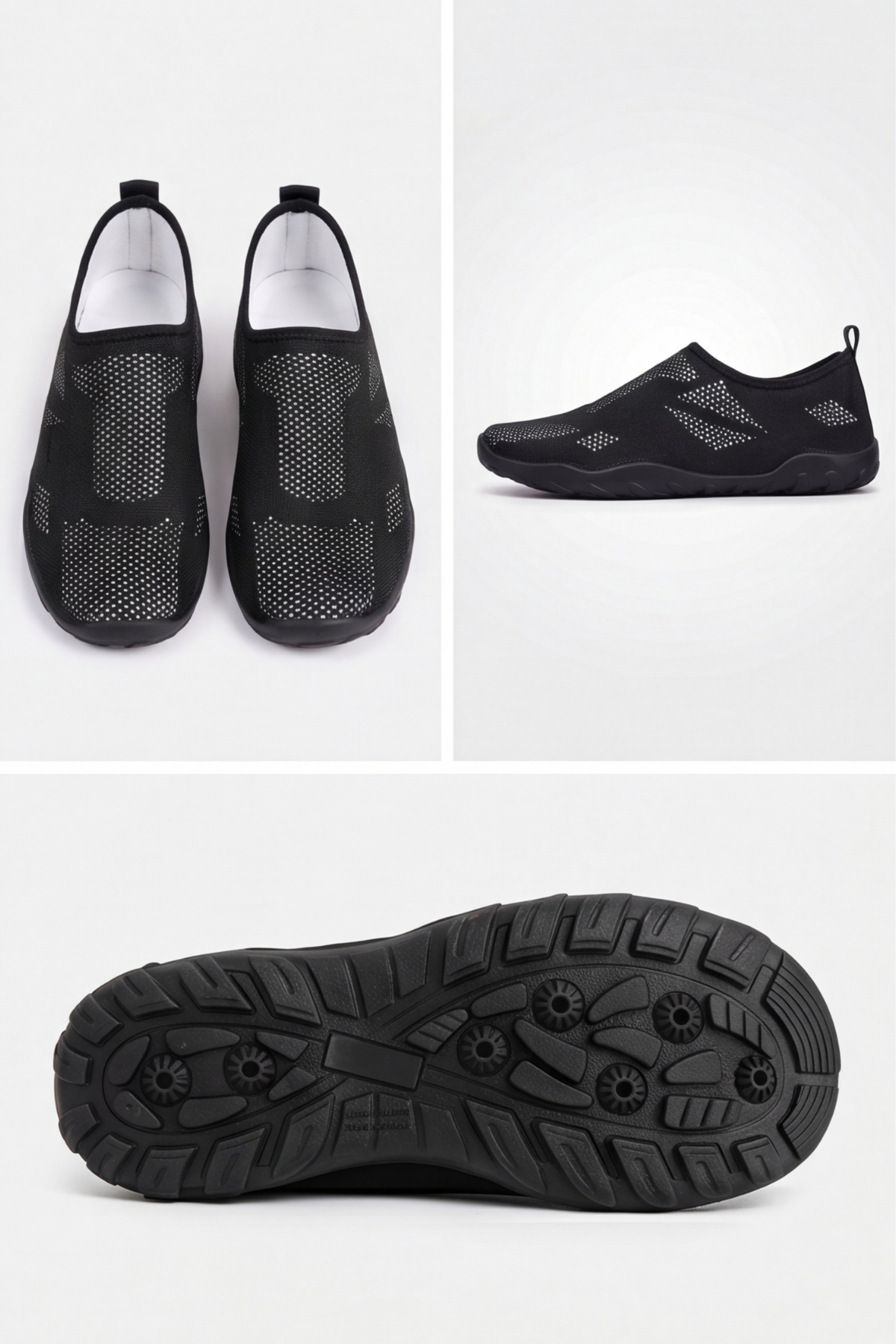 WAVEGLIDE - Esnek Siyah - Beyaz Unisex Deniz ve Plaj Ayakkabısı, Nefes Alabilir ve Hızlı Kuruyan Kumaş Dokulu Hafif Havuz ve Sörf Ayakkabısı