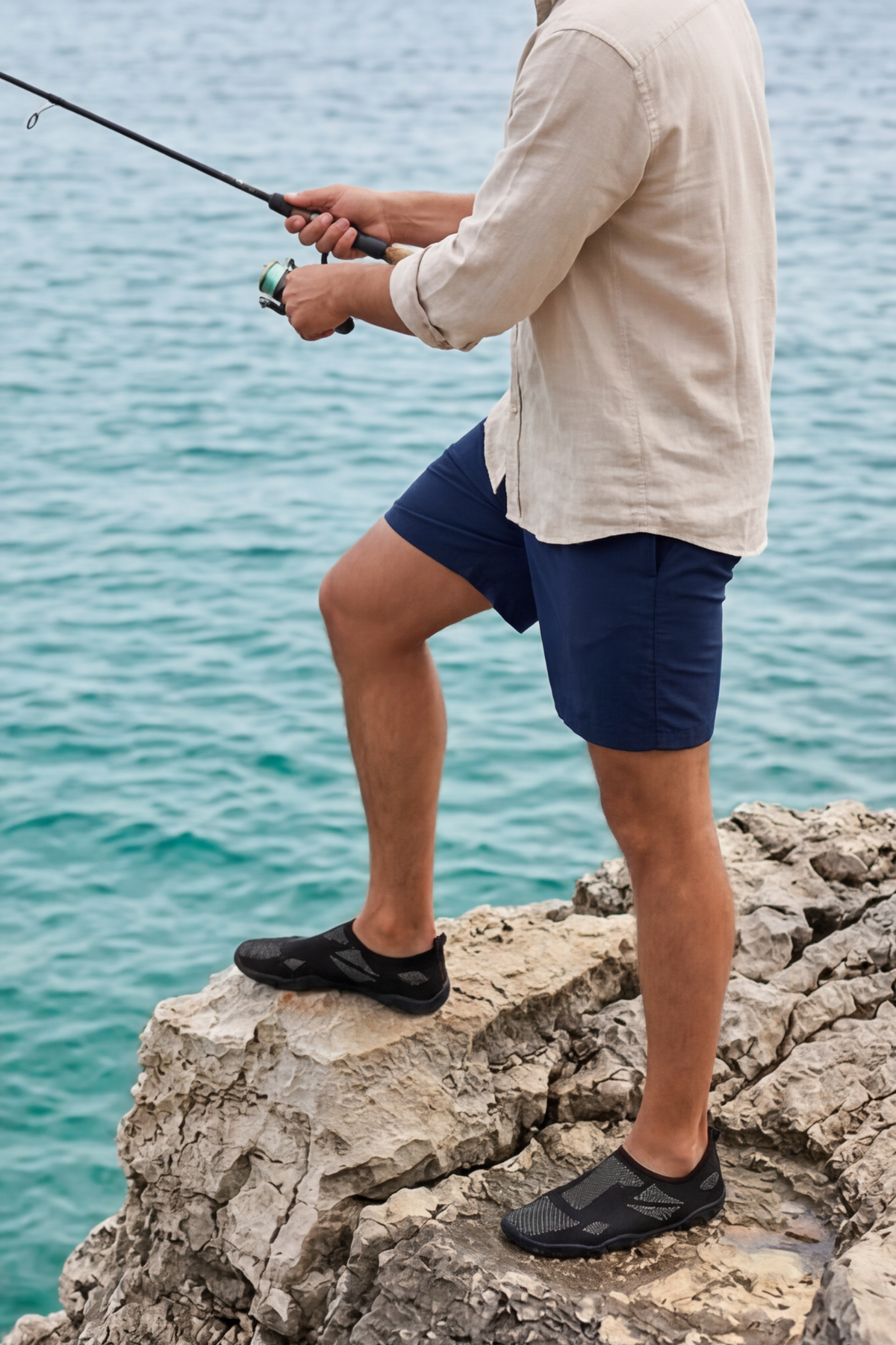 WAVEGLIDE - Esnek Siyah - Beyaz Unisex Deniz ve Plaj Ayakkabısı, Nefes Alabilir ve Hızlı Kuruyan Kumaş Dokulu Hafif Havuz ve Sörf Ayakkabısı