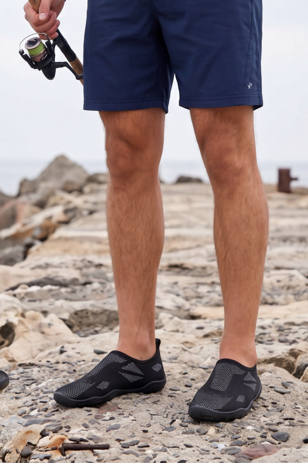 WAVEGLIDE - Esnek Siyah - Beyaz Unisex Deniz ve Plaj Ayakkabısı, Nefes Alabilir ve Hızlı Kuruyan Kumaş Dokulu Hafif Havuz ve Sörf Ayakkabısı