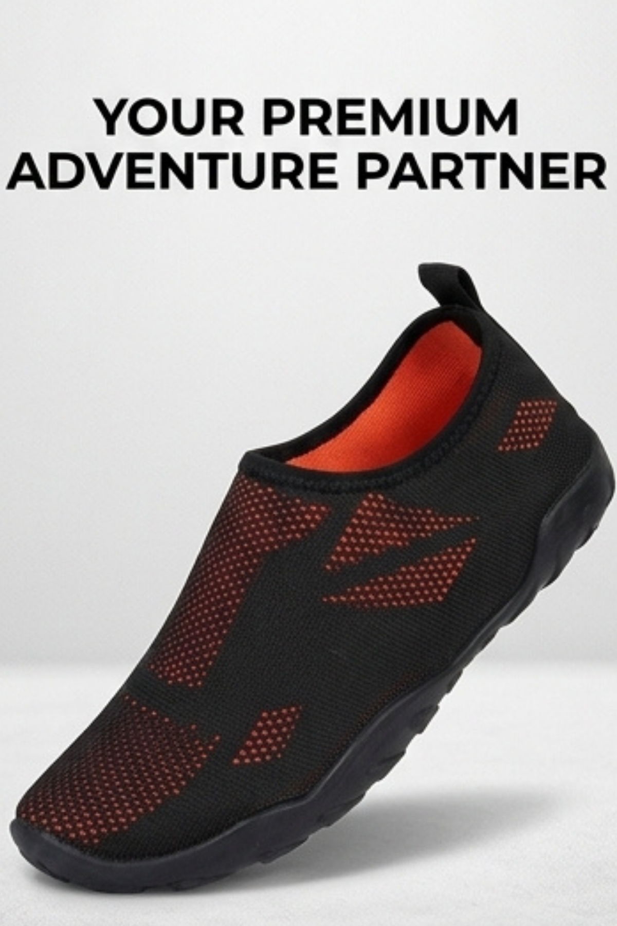 WAVEGLIDE - Esnek Siyah - Turuncu Unisex Deniz ve Plaj Ayakkabısı, Nefes Alabilir ve Hızlı Kuruyan Kumaş Dokulu Hafif Havuz ve Sörf Ayakkabısı