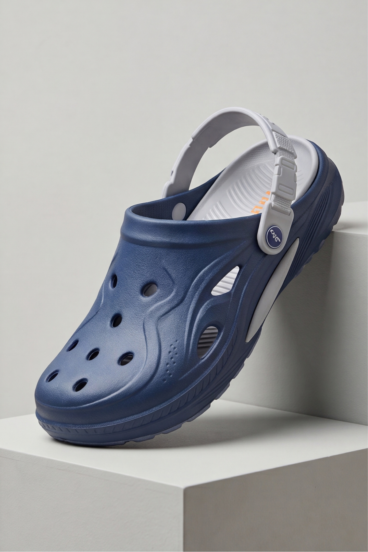 Terra Strata: Erkek Çift Tabanlı Lacivert-Gri Comfort Clog Erkek Terlik - Tokalı Arka Bantlı Spor Sandalet, Havuz, Plaj ve Günlük Doğa Yürüyüşü Anatomik Terliği
