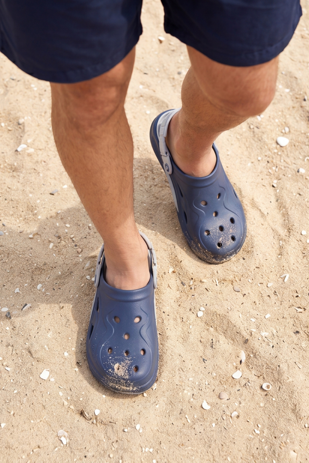 Terra Strata: Erkek Çift Tabanlı Lacivert-Gri Comfort Clog Erkek Terlik - Tokalı Arka Bantlı Spor Sandalet, Havuz, Plaj ve Günlük Doğa Yürüyüşü Anatomik Terliği