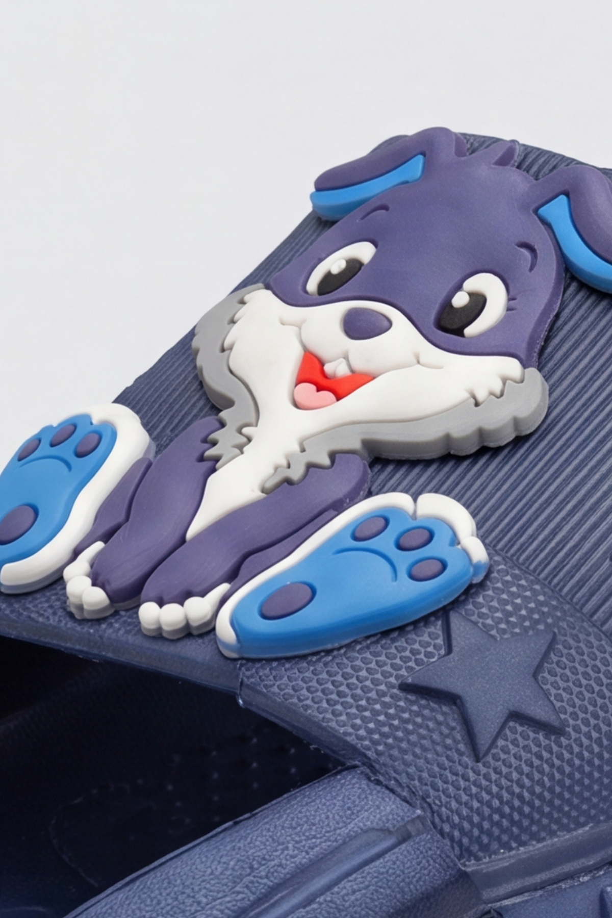 HopKid - Sevimli Tavşan Figürlü Kız Erkek Çocuk Sandalet Terlik - Arkadan Bantlı, Kaymaz Tabanlı, Yıldız Detaylı Hafif Günlük Terlik