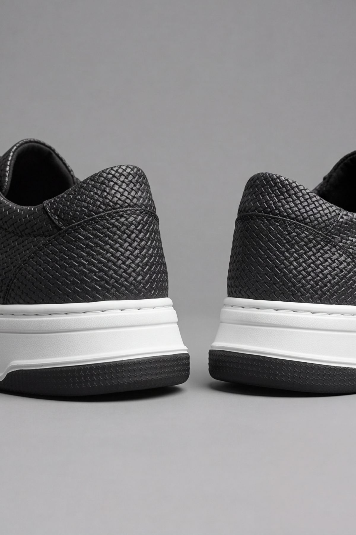 Weave Textured – Örgü Dokulu Elastik Bağcıklı Kalın Hafif Taban Günlük Erkek Casual Spor Ayakkabı