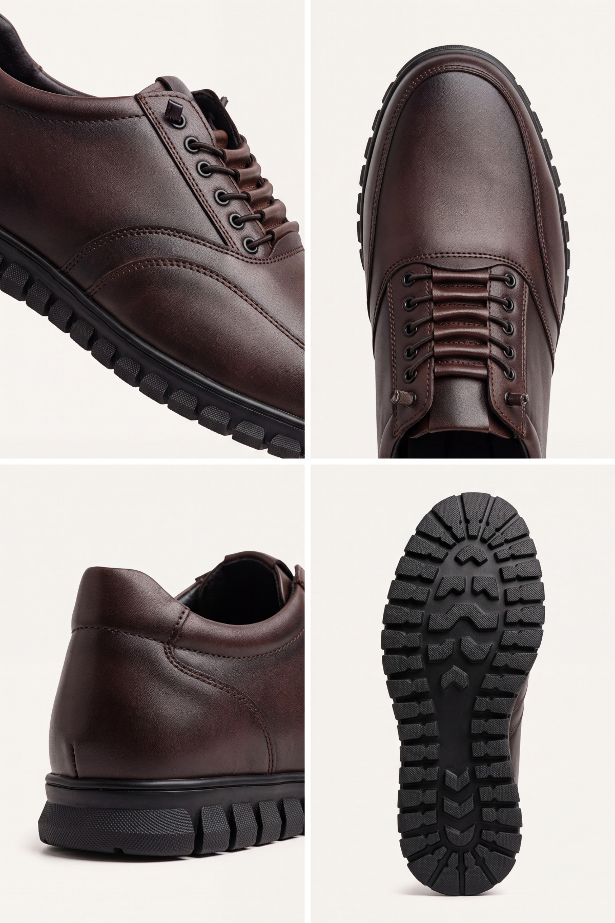 Brown Black – Elastik Bağcıklı Esnek Hafif Taban Günlük Comfort Erkek Casual Spor Ayakkabı