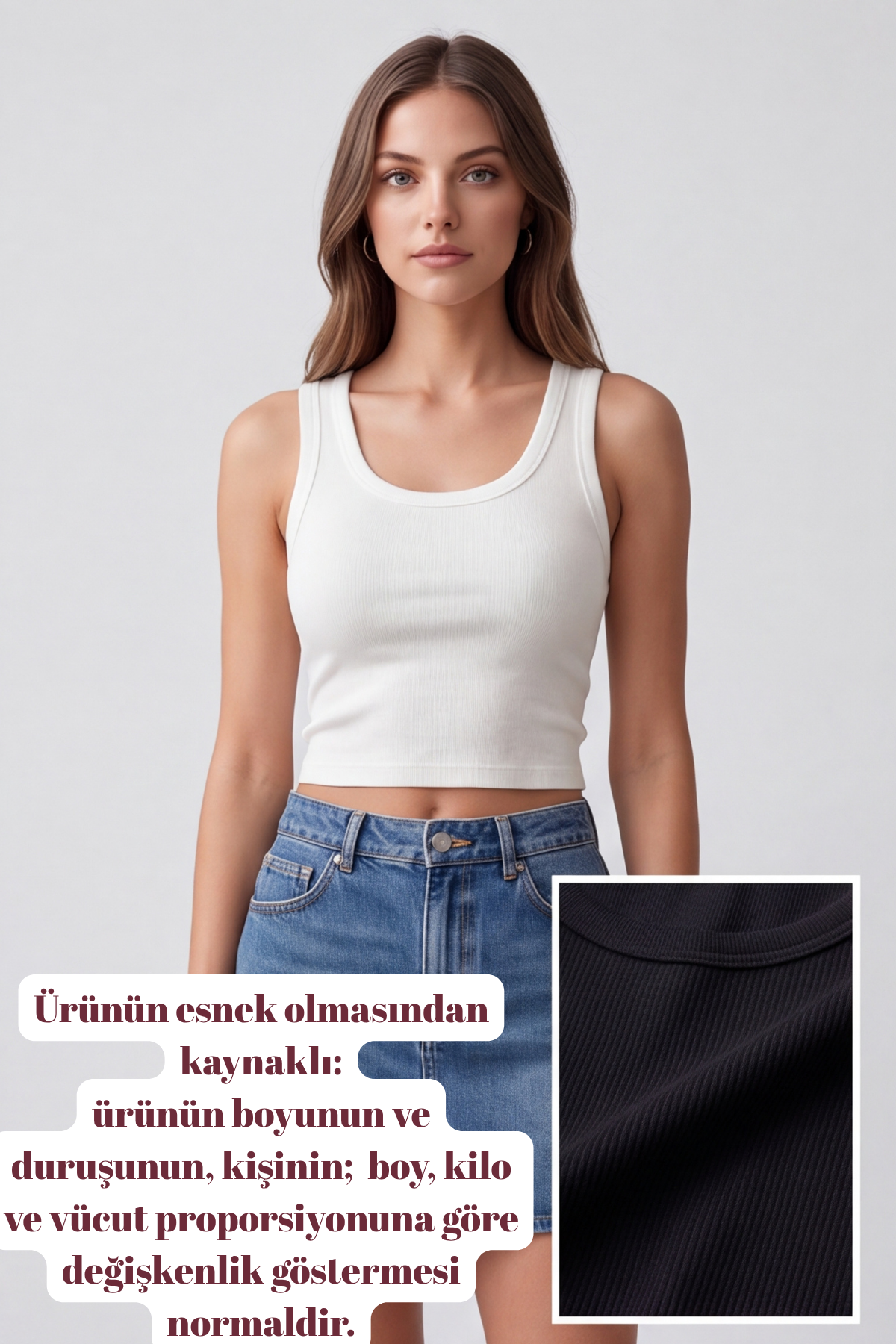 Premium Fitilli Pamuklu Esnek Kumaş Kadın 4lü Crop Set - U Yakalı Spor ve Şık Basic Bluz Seti - Yumuşak Dokulu Slim Fit Yazlık Üst Set