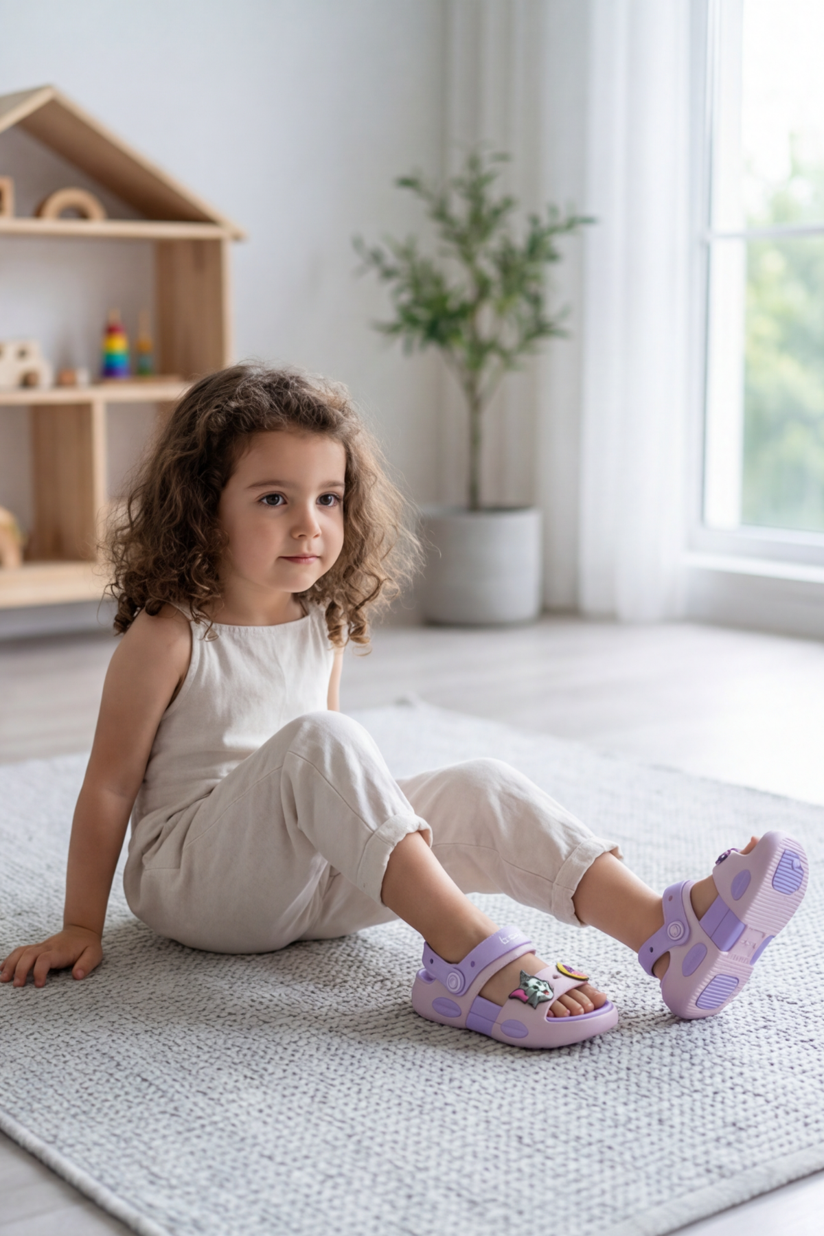 SuperNova Ultra Konfor Çift Tabanlı Ortopedik Bebek ve Çocuk Sandalet Terlik(25-36 Beden) 