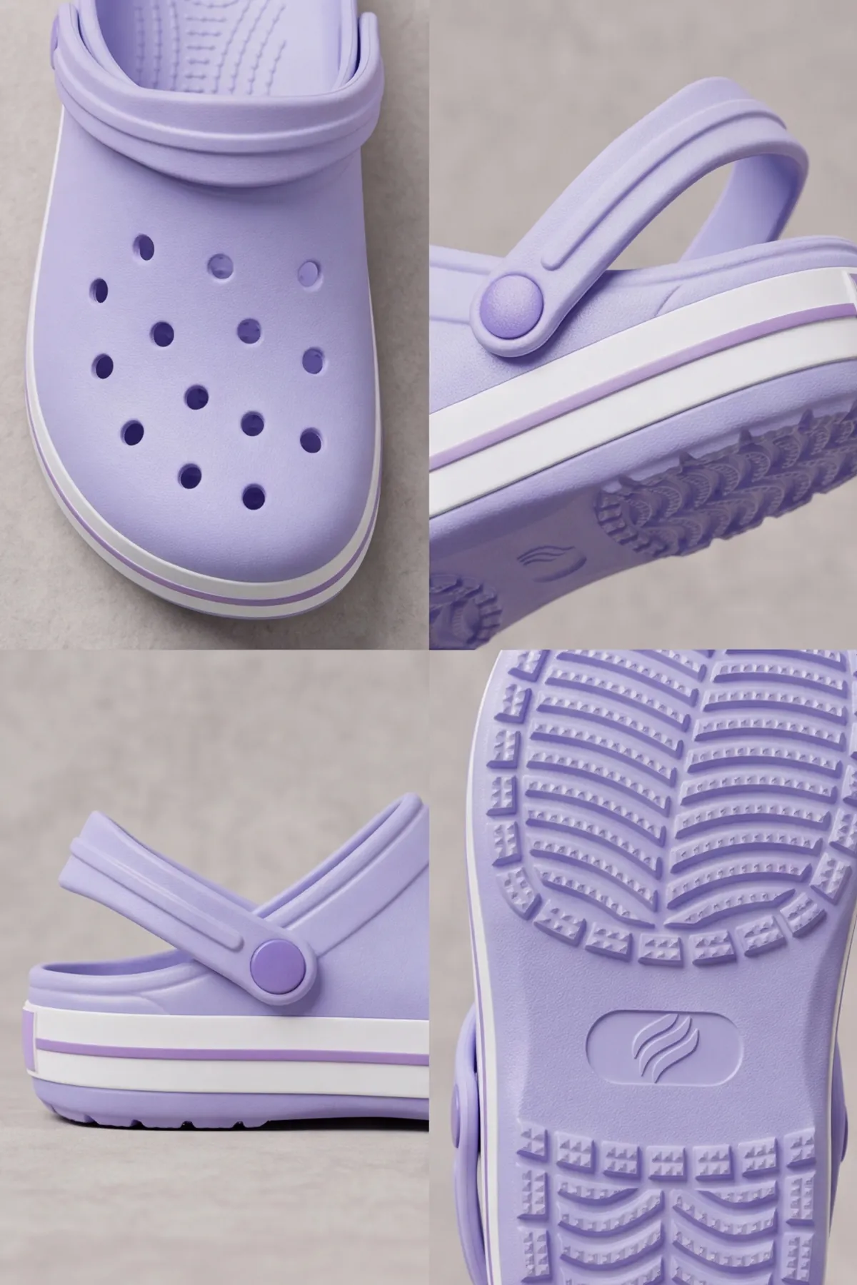 EasyStep - Lila - Beyaz Hafif EVA Sabo Terlik, Ergonomik Tabanlı Nefes Alabilen Islak Zemin Uyumlu Kemerli Hastane, Plaj, Ev ve Günlük Kullanım Terliği - Clog Sandalet