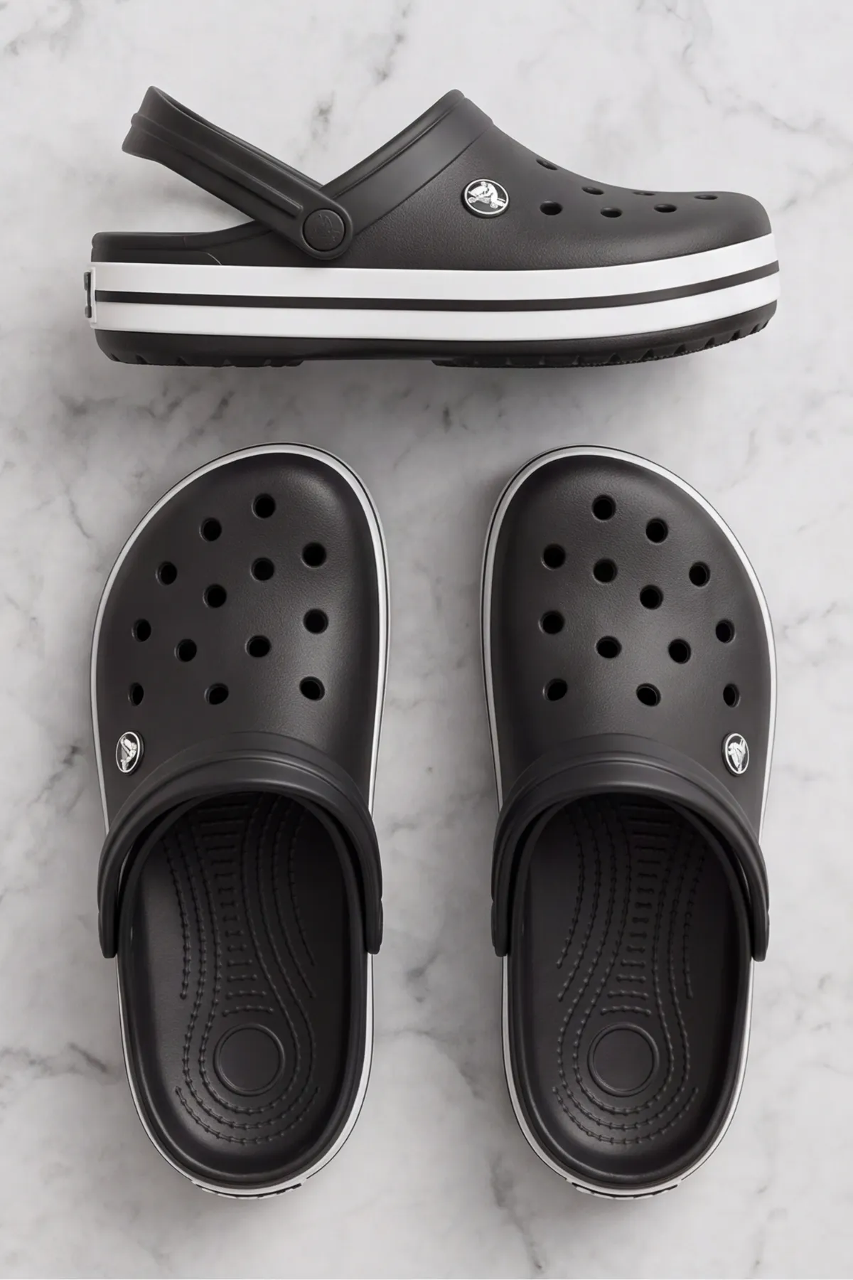 EasyStep - Siyah Unisex Hafif EVA Sabo Terlik, Ergonomik Tabanlı Nefes Alabilen Islak Zemin Uyumlu Kemerli Hastane, Plaj, Ev ve Günlük Kullanım Terliği - Clog Sandalet