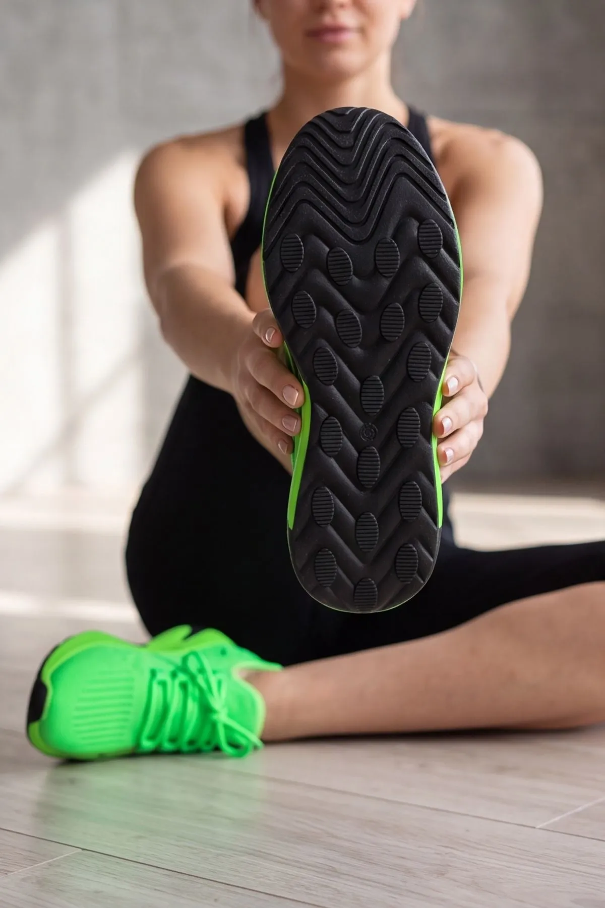 AeroKnit Zumba – Nefes Alabilen Çorap Ayakkabı Esnek Triko Dokulu Ultra Hafif Kadın Erkek Spor Ayakkabı Günlük Koşu ve Fosforlu Yeşil Unisex Yürüyüş Ayakkabısı