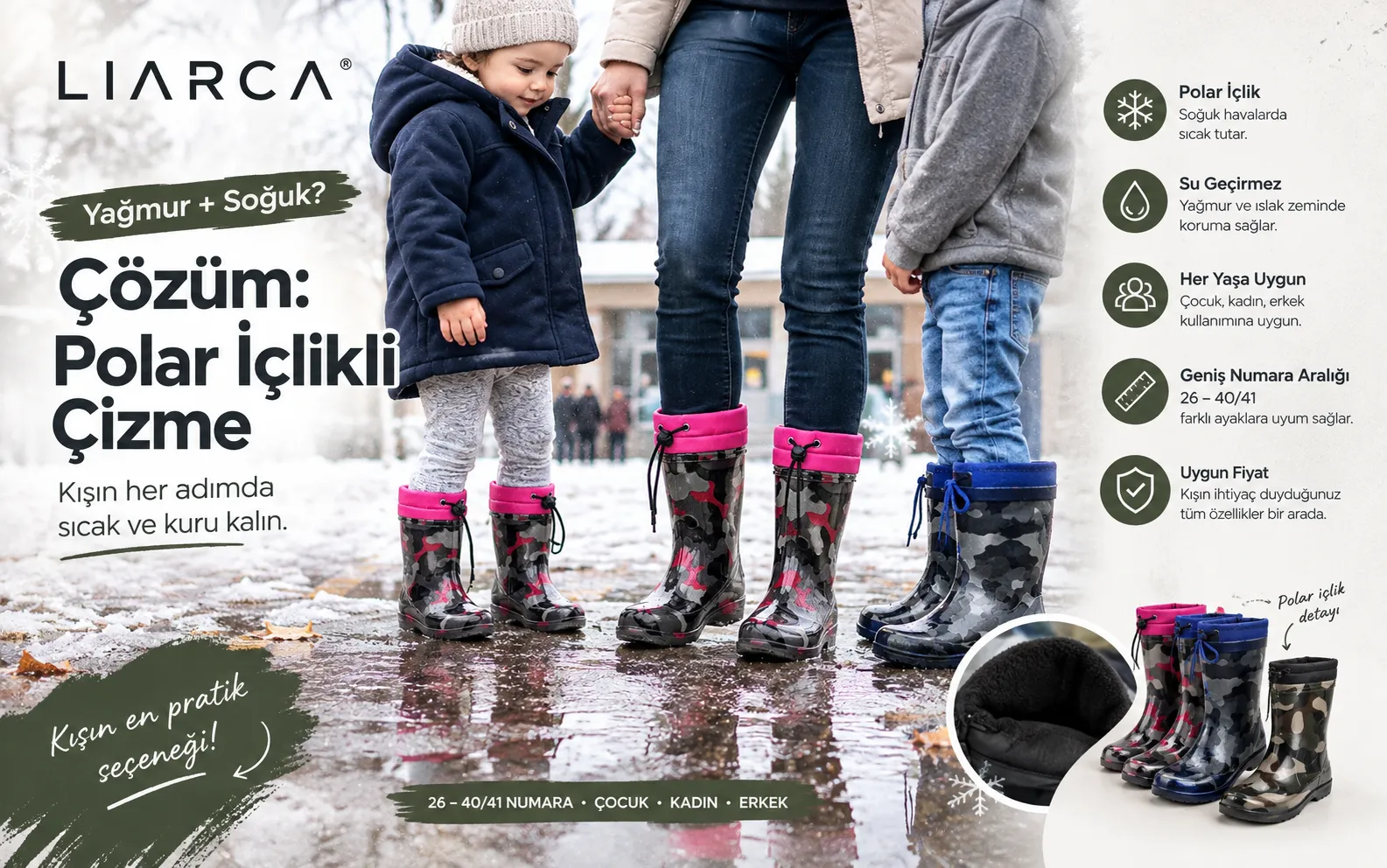 Yağmurlu ve Soğuk Günlerin Vazgeçilmezi: Polar İçlikli Su Geçirmez Çizme Neden Bu Kadar Tercih Ediliyor?