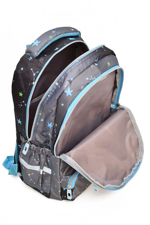 1385 3 lü Ortopedik Çok Gözlü Su Geçirmez Laptop Bölmeli Aksesuarlı Çocuk Okul Sırt Çanta