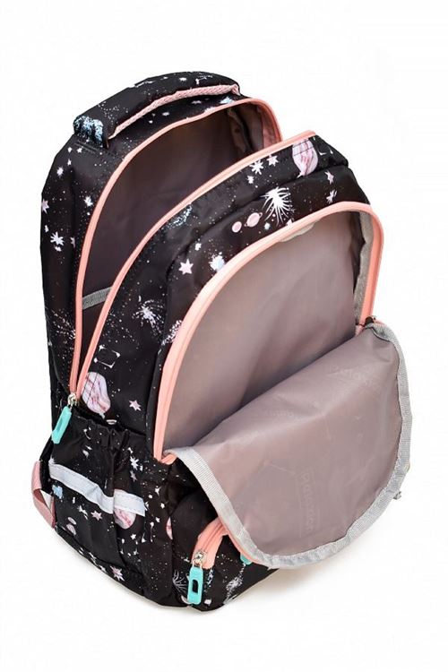 1385 3 lü Ortopedik Çok Gözlü Su Geçirmez Laptop Bölmeli Aksesuarlı Çocuk Okul Sırt Çanta