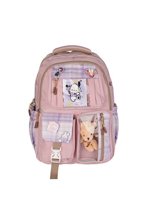 1395 3 lü Ortopedik Çok Gözlü Su Geçirmez Laptop Bölmeli Aksesuarlı Çocuk Okul Sırt Çanta