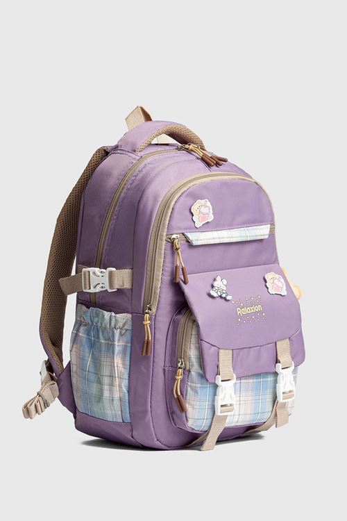 1396 3 lü Ortopedik Çok Gözlü Su Geçirmez Laptop Bölmeli Aksesuarlı Çocuk Okul Sırt Çanta