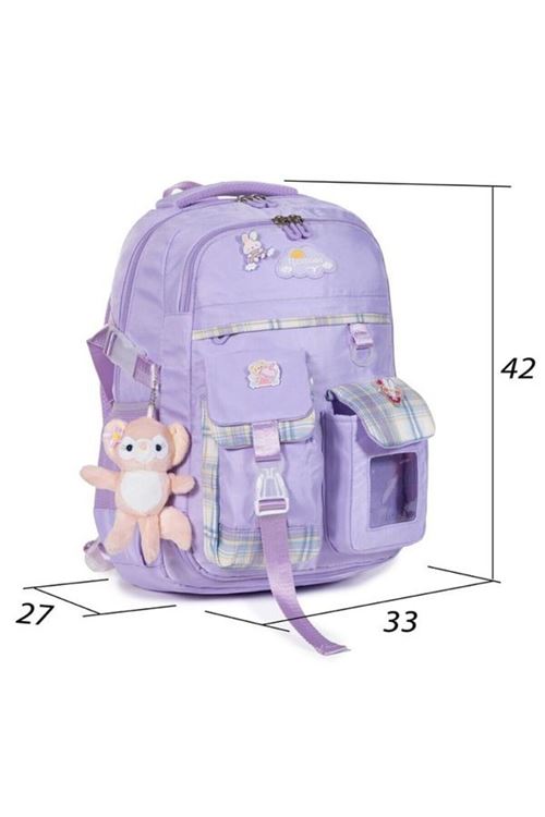 Tam Ortopedik Çok Gözlü Su Geçirmez Aksesuarlı Çocuk Okul Sırt Çanta