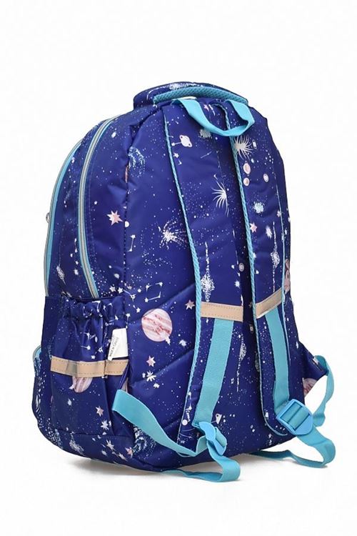 1385 3 lü Ortopedik Çok Gözlü Su Geçirmez Laptop Bölmeli Aksesuarlı Çocuk Okul Sırt Çanta