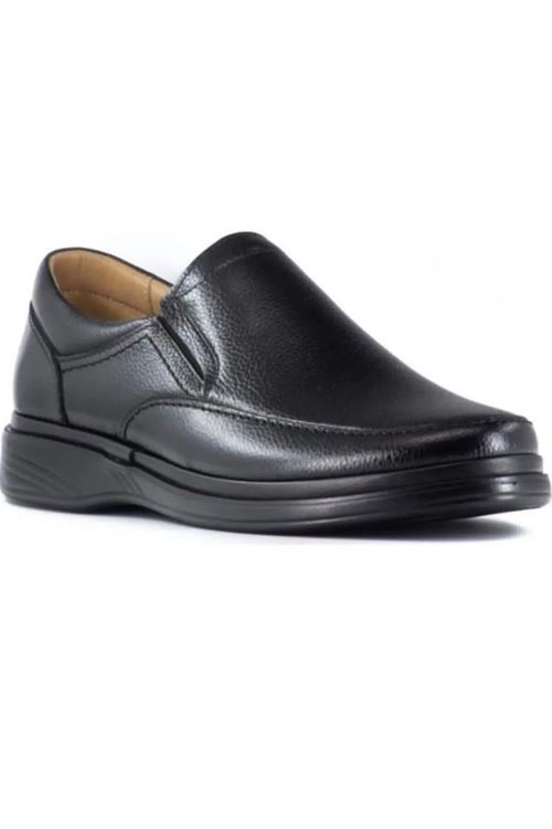 L Flex Comfort 101 Hakiki Deri Ortopedik Rahat Bağcıksız Günlük Büyük Beden Erkek Ayakkabı