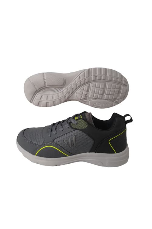 Mgp023-020 Erkek Siyah-füme Ultra Hafif Poli Taban Günlük Yürüyüş Spor Ayakkabı