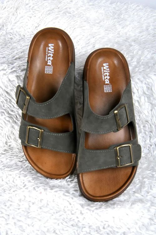 Yumuşak Deri Anatomik Terletmez Kaymaz Taban Dikişli Ultra Lüks Ayarlanabilir Erkek Terliği Çeyiz