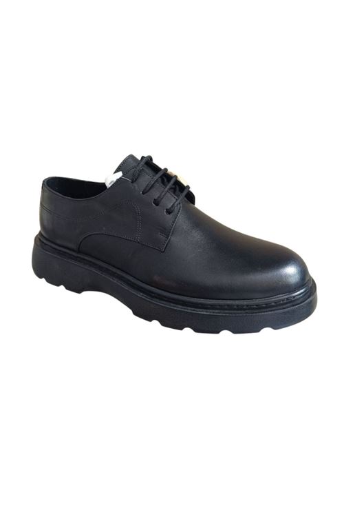 IMPERIA Erkek Siyah Hakiki Deri Klasik Ayakkabı | Kalın Tabanlı Bağcıklı Derby Model | Business Ofis