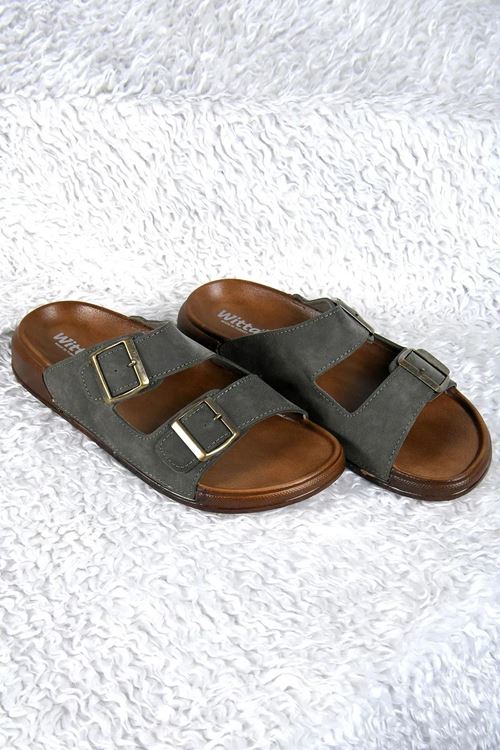 Yumuşak Deri Anatomik Terletmez Kaymaz Taban Dikişli Ultra Lüks Ayarlanabilir Erkek Terliği Çeyiz