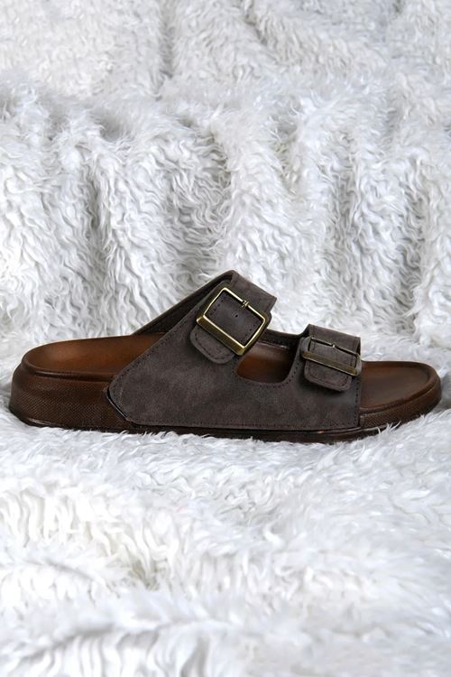 Yumuşak Deri Anatomik Terletmez Kaymaz Taban Dikişli Ultra Lüks Ayarlanabilir Erkek Terliği Çeyiz