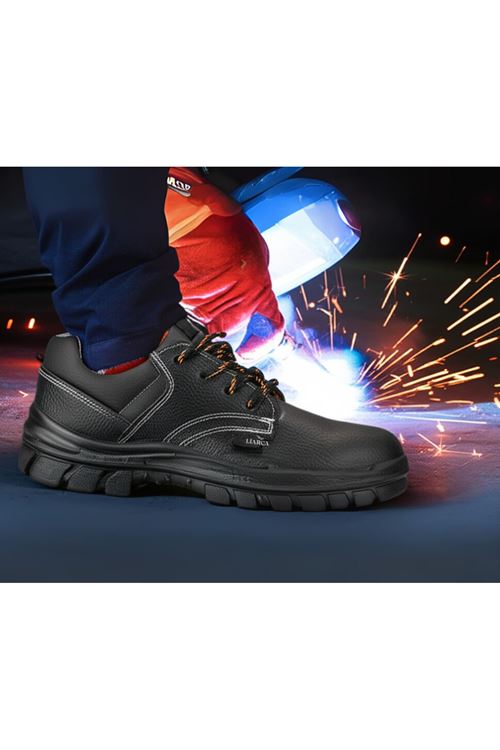 ProGuard™ Çelik Burunlu Deri Tam Kapalı İş Ayakkabısı – Hafif, Kaymaz, Şok Emici, Su & Yağ Geçirmez