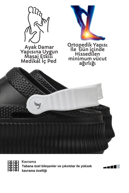 Medikal Terlik Ortopedik Pedli Masaj Etkili Süper Yumuşak Rahat Taş Figürlü Doktor Hastahane Hemşire