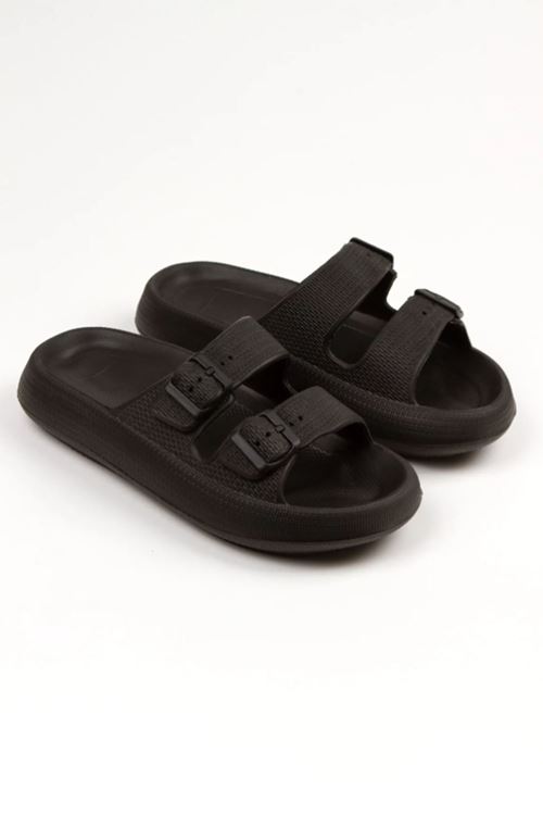 Plaj Havuz Bahçe Deniz Yazlık Yumuşak Kalın Tabanlı Çift Bant erkek Günlük Terlik