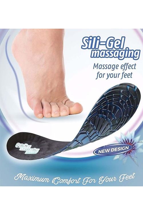 Silikon Masaj Etkili Tam Ortopedik Konforlu Ayakkabı İç Tabanı Fuspet 39-40-41-42-43-44 Numara