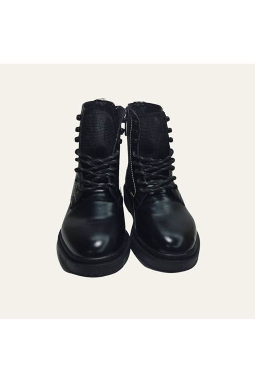 İspanyol Deri Fermuarlı Bağcıklı Su Geçirmez Çift Kat Üst Kalite Bot Çizme Postal