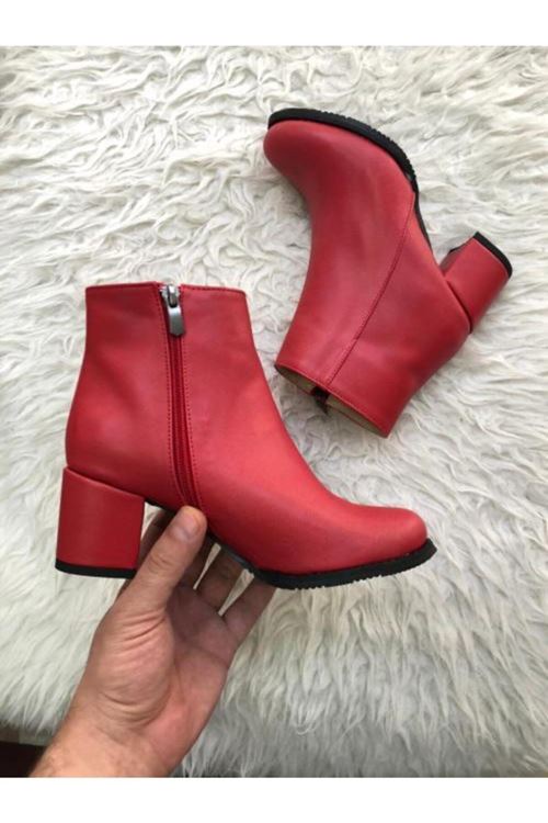 Julıa Kadın Kırmızı Topuklu Bot