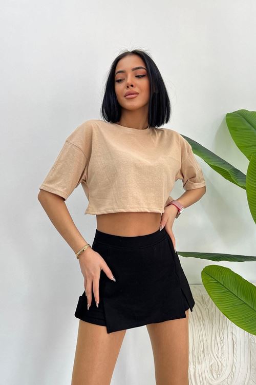 Üst Kalite 30/1 Süprem Kumaş Oversize Crop